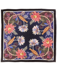 Ferragamo Ferragamo Water Lilies Print Silk Scarf