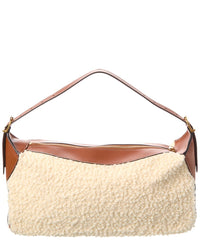Celine Romy Medium Shearling & Leather Hobo Bag