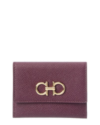 Ferragamo Ferragamo Gancini Leather Card Case