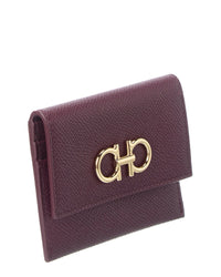 Ferragamo Ferragamo Gancini Leather Card Case
