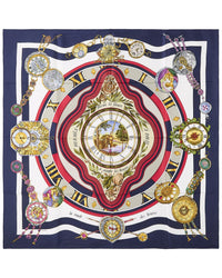 Hermès Hermès Parmi Les Fleurs Je Compte Les Heures Loïc Dubigeon Silk Scarf (Authentic