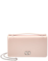 Valentino Valentino Vlogo Signature Satin Wallet On Chain