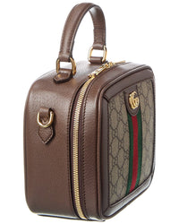 Gucci Ophidia Mini Gg Supreme Canvas & Leather Top Handle Bag