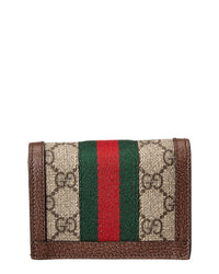 Gucci Ophidia Gg Supreme Canvas & Leather Card Case