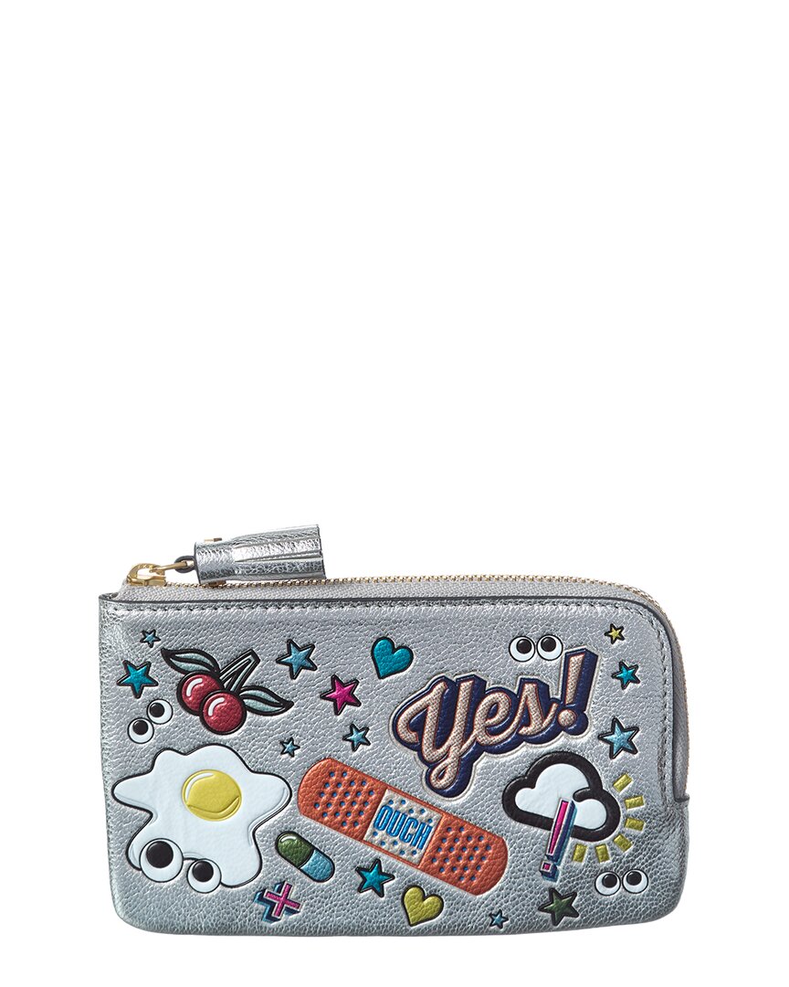 Anya Hindmarch Anya Hindmarch All Over Stickers Leather Pouch