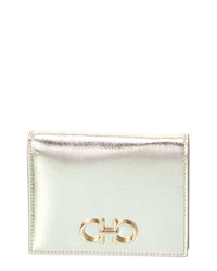 Ferragamo Ferragamo Gancini Leather Card Case