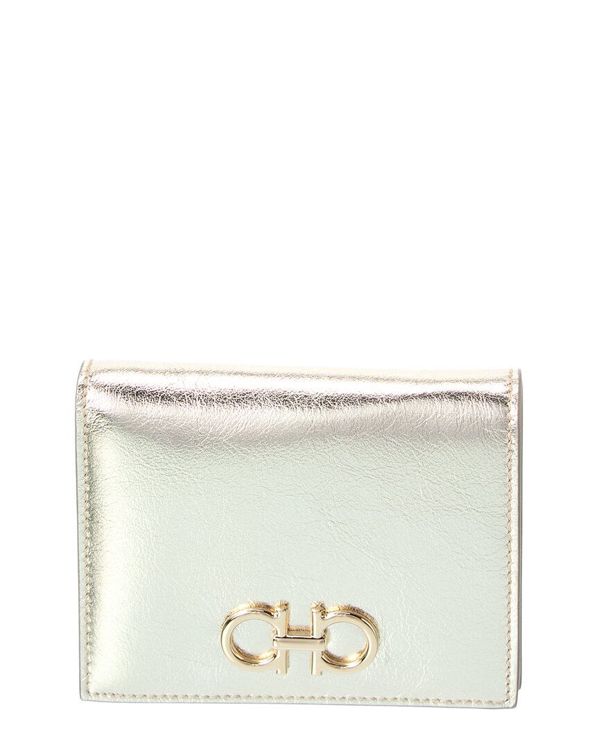 Ferragamo Ferragamo Gancini Leather Card Case