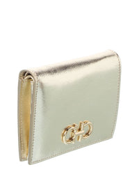Ferragamo Ferragamo Gancini Leather Card Case