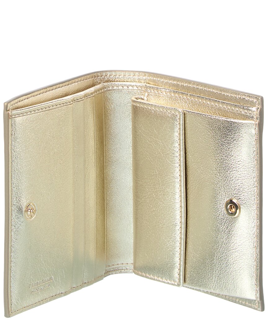 Ferragamo Ferragamo Gancini Leather Card Case