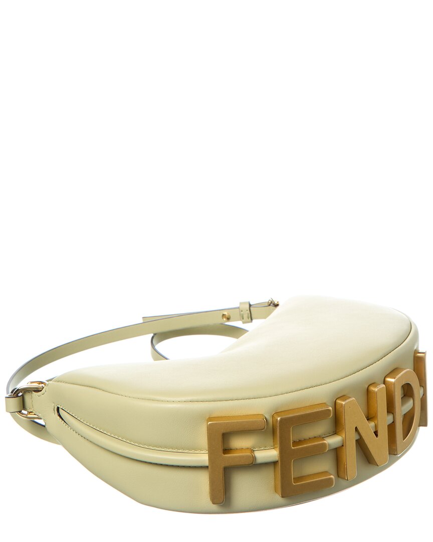 FENDI｜ (Fendigraphy Mini leather hobo bag (8BS081 AT0V FENDI Fendigraphy Mini Leather Hobo Bag