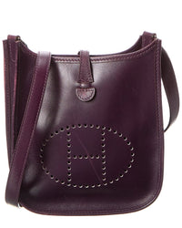 Hermes Purple Box Calf Leather Evelyne I Tpm (Authentic Pre-Loved)