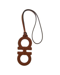 Ferragamo Ferragamo Double Gancini Leather Keychain