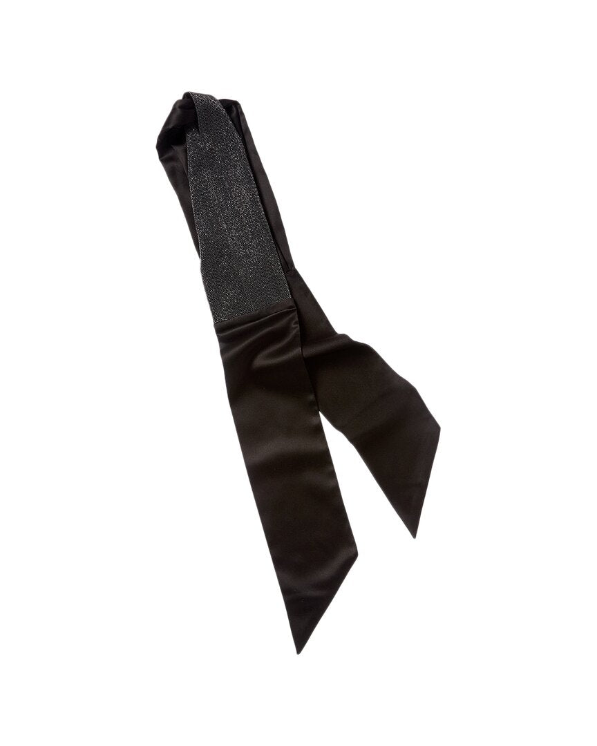 Brunello Cucinelli Monili Bead Silk Head Scarf