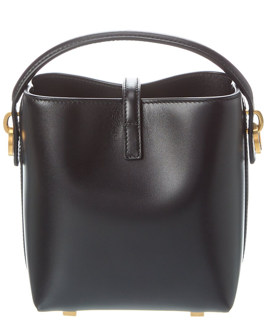 Saint Laurent Le 37 Mini Leather Bucket Bag, Ns
