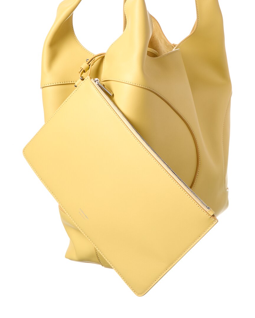 Ferragamo Debossed Leather Hobo Bag