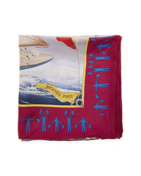 Pre-Owned Hermès En Course By Yannick Manier Mm Printed Silk Scarf (Authentic Pre-Loved)