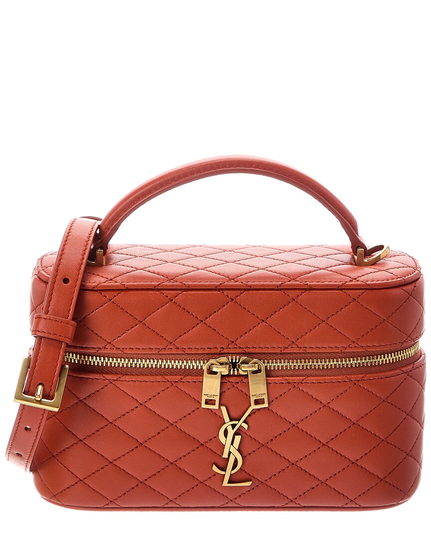 Saint Laurent Saint Laurent Gaby Leather Cosmetic Case