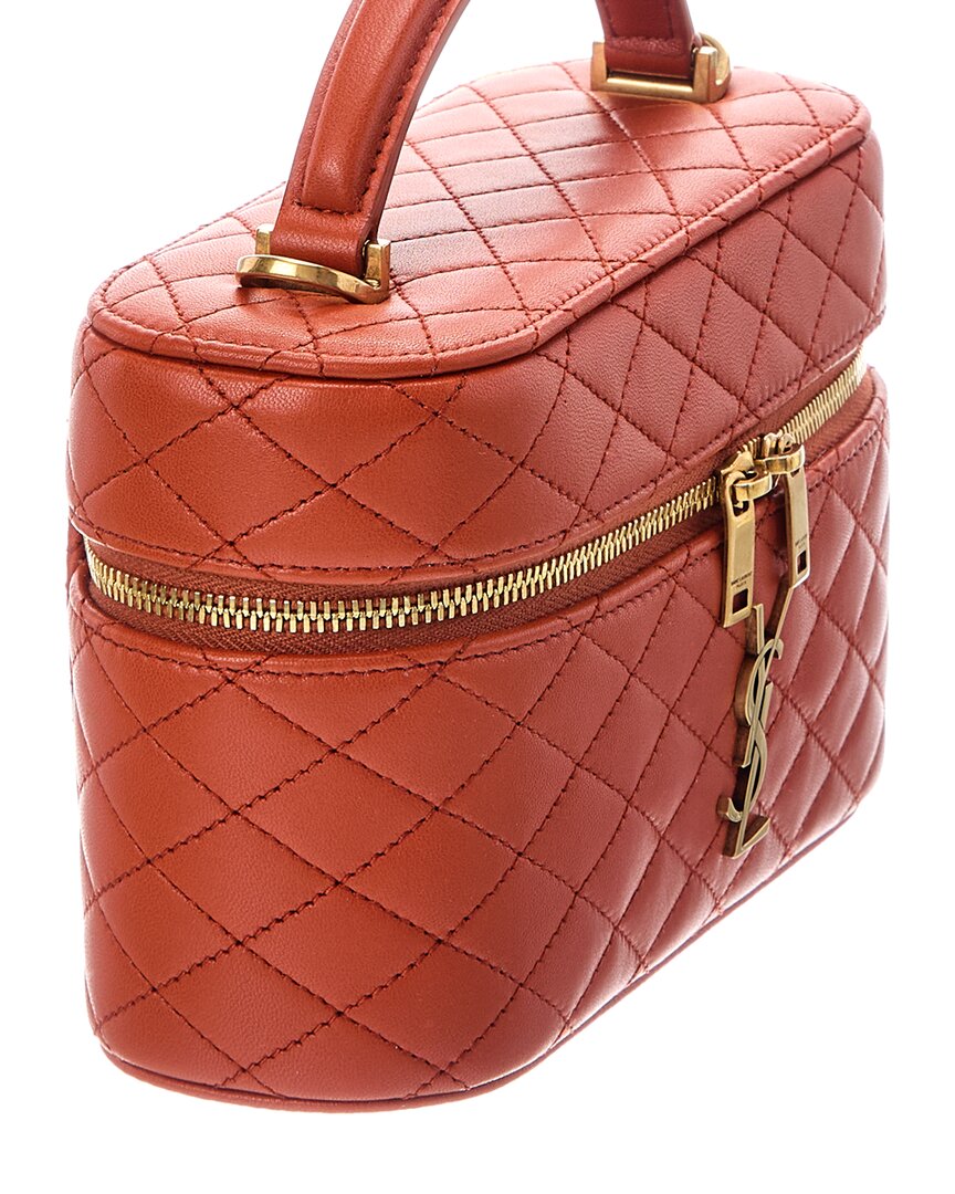 Saint Laurent Saint Laurent Gaby Leather Cosmetic Case