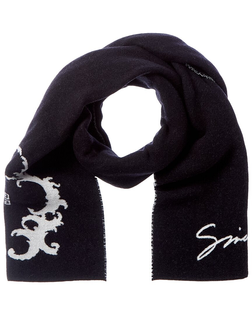 Givenchy Givenchy Reversible Baroque Crown Wool & Silk-Blend Scarf