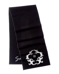 Givenchy Givenchy Reversible Baroque Crown Wool & Silk-Blend Scarf