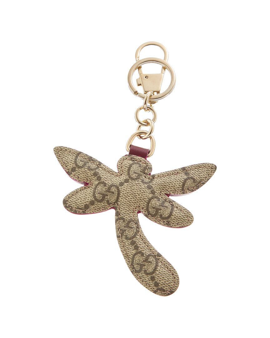 Gucci Gg Supreme Canvas & Leather Key Chain