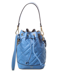 Fendi Mon Tresor Mini Leather Bucket Bag ONE SIZE Blue