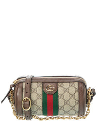 Gucci Ophidia Mini Gg Supreme Canvas & Leather Crossbody