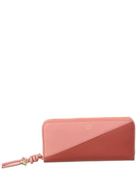 FENDI Fendi Ff Diamonds Zipper Around Large Leather Wallet