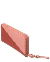 FENDI Fendi Ff Diamonds Zipper Around Large Leather Wallet