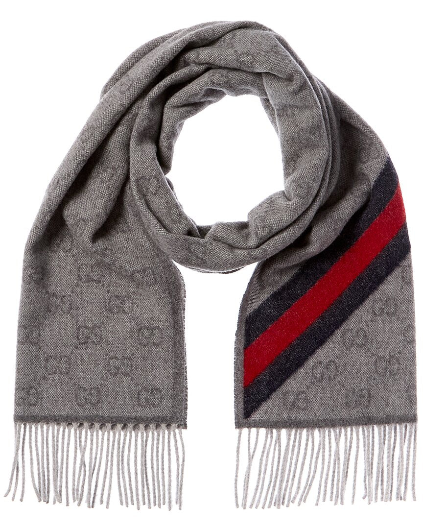 Gucci Gucci Gg Web Nikky Wool Scarf