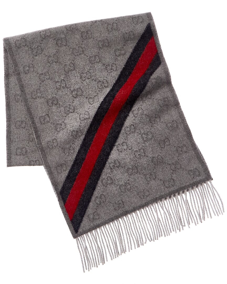 Gucci Gucci Gg Web Nikky Wool Scarf