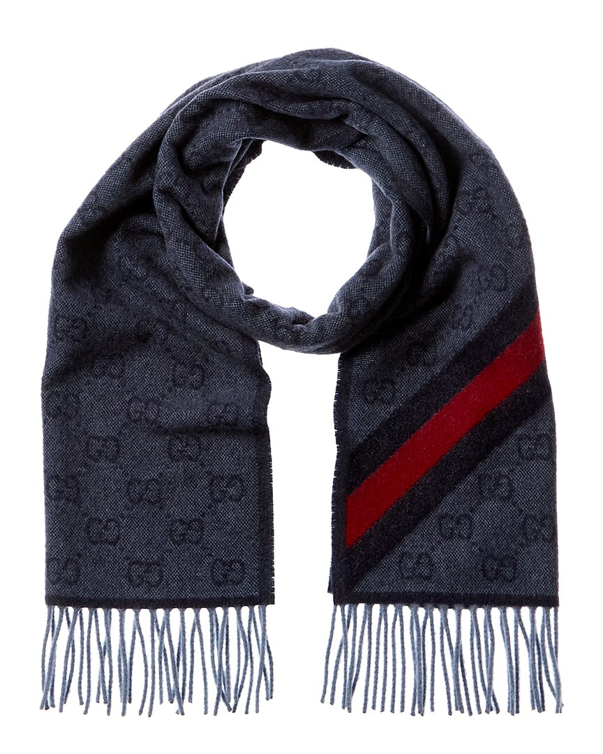 Gucci Gucci Gg Web Nikky Wool Scarf