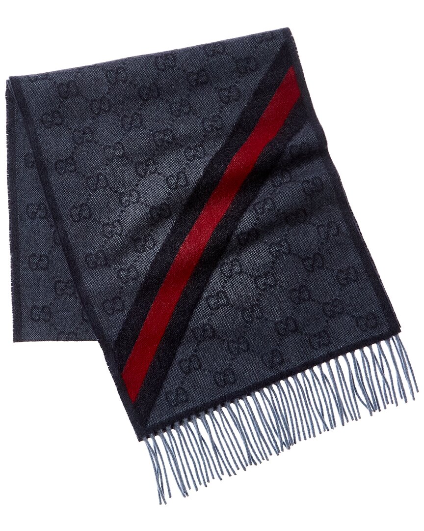 Gucci Gucci Gg Web Nikky Wool Scarf