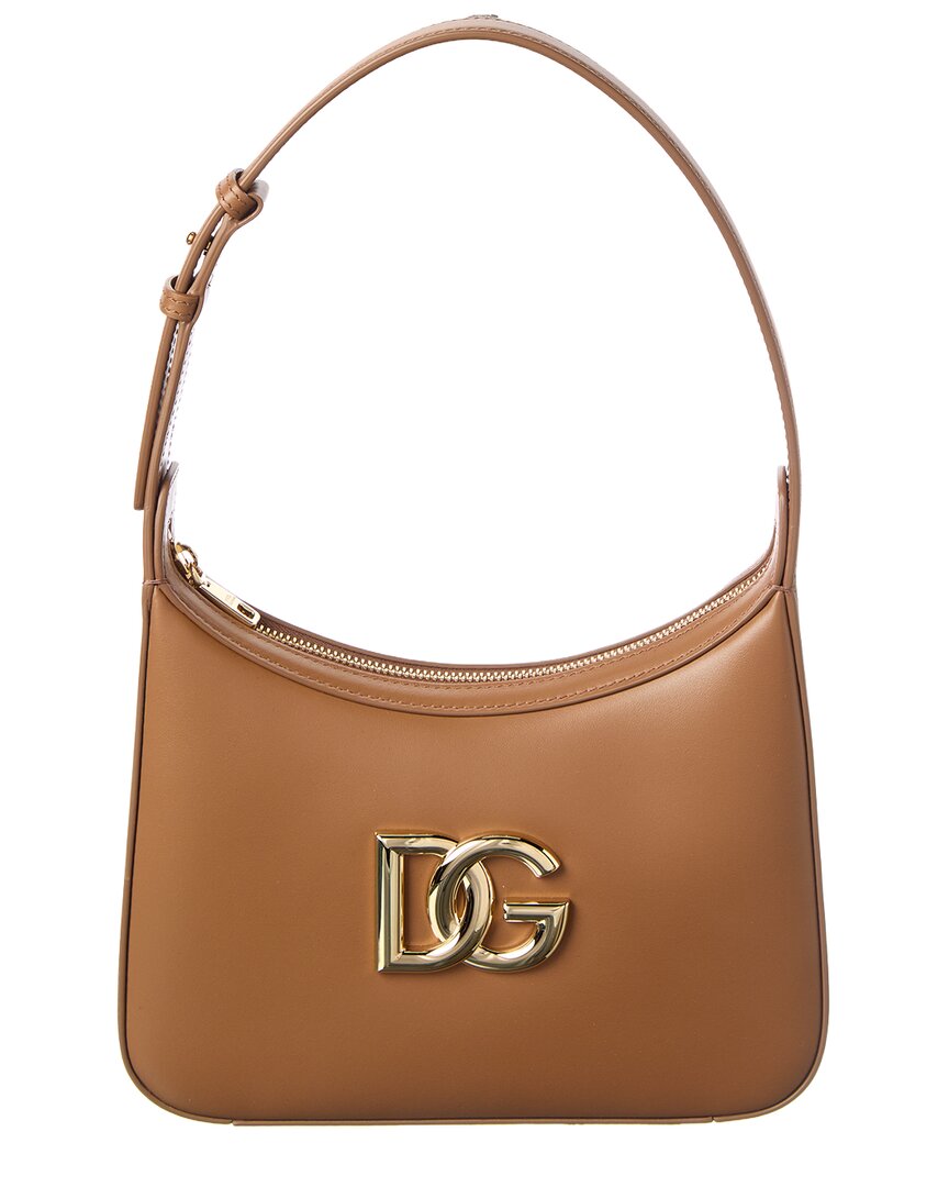 Dolce & Gabbana 3.5 Leather Hobo Bag