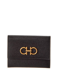 Ferragamo Ferragamo Gancini Leather Card Holder