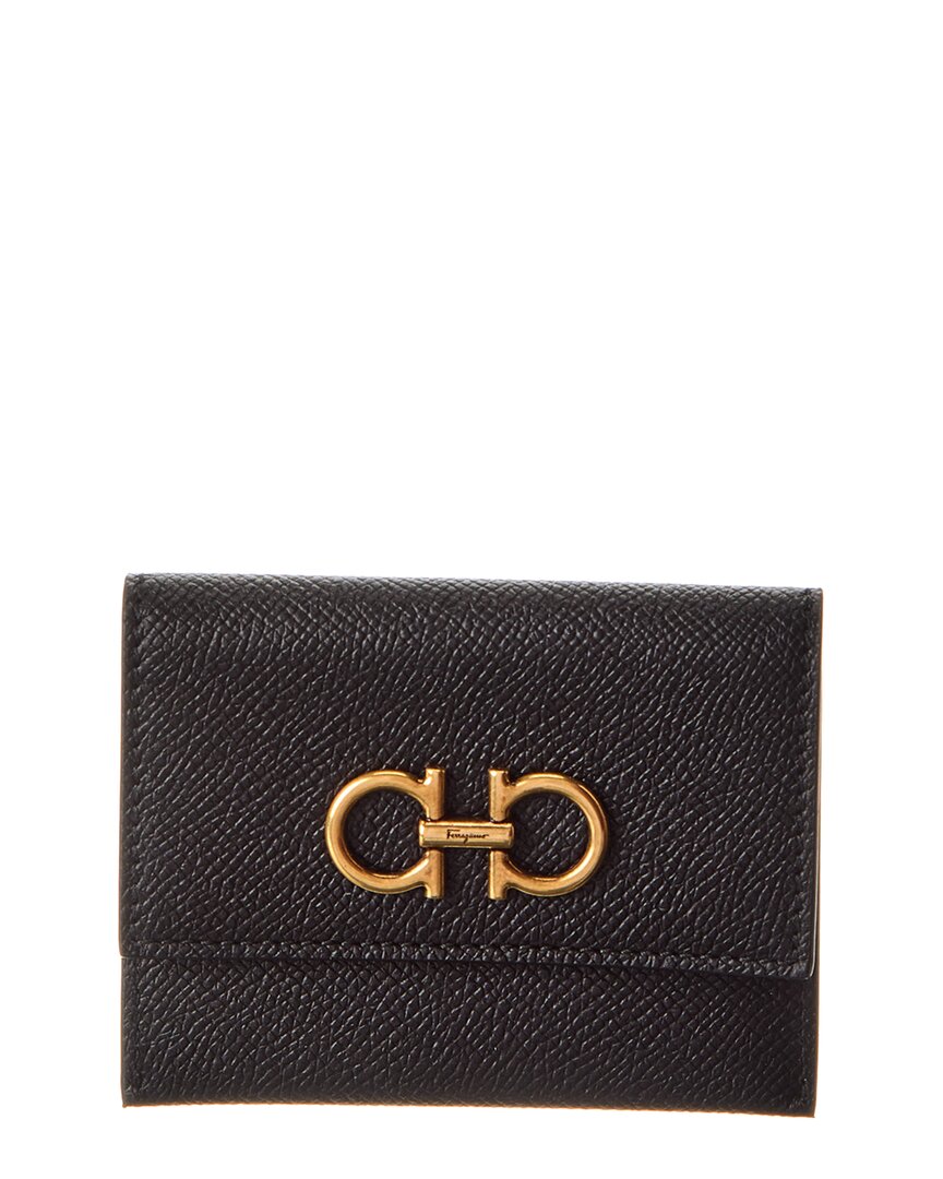 Ferragamo Ferragamo Gancini Leather Card Holder
