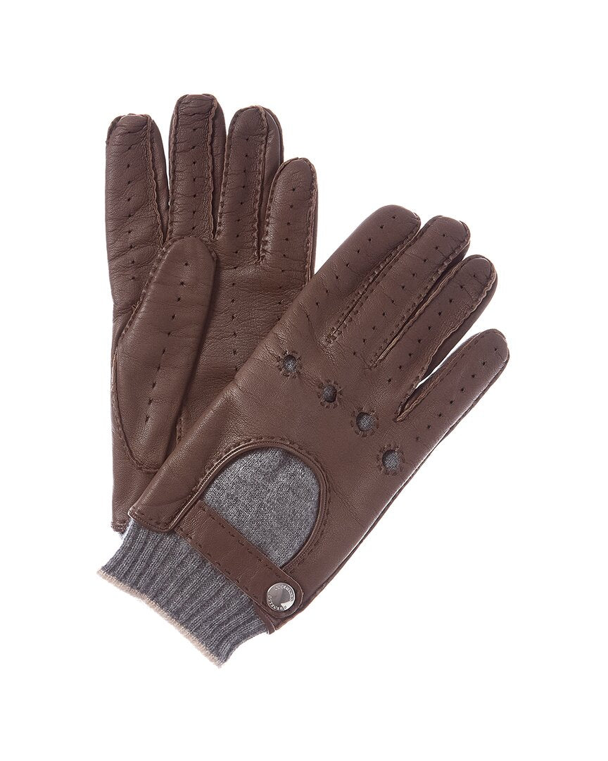 Brunello Cucinelli Leather & Cashmere Gloves