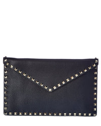 Valentino Valentino Rockstud Grainy Leather Pouch