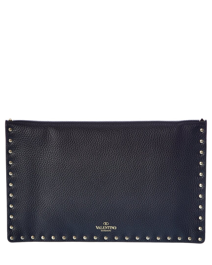 Valentino Valentino Rockstud Grainy Leather Pouch