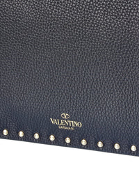 Valentino Valentino Rockstud Grainy Leather Pouch
