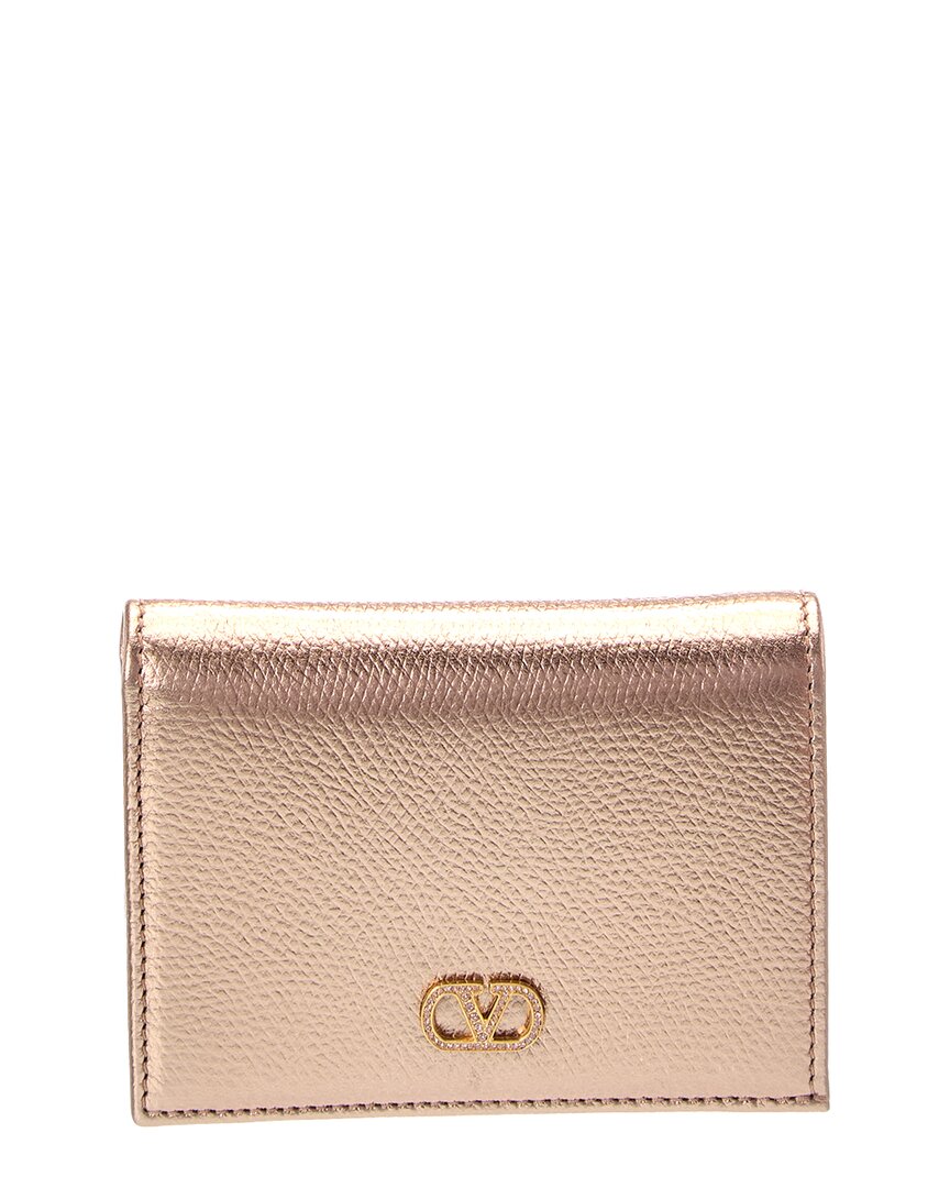 Valentino Valentino Vlogo Signature Leather Card Case