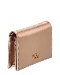 Valentino Valentino Vlogo Signature Leather Card Case