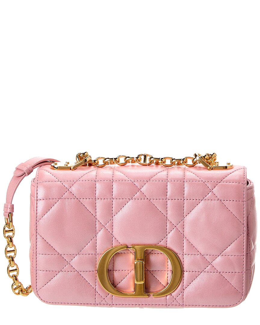 Dior Caro Small Leather Shoulder Bag ONE SIZE Pink