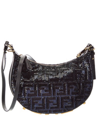 FENDI Fendi Fendigraphy Small Leather Hobo Bag