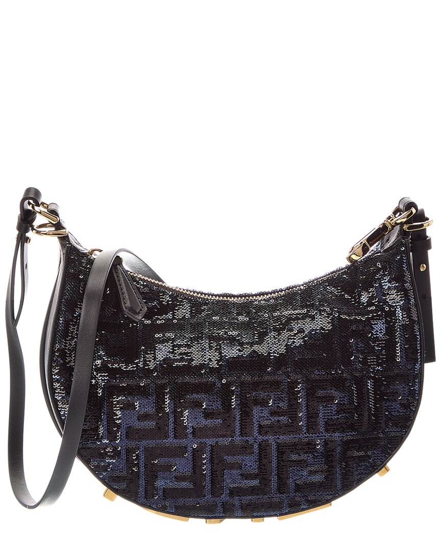 FENDI Fendi Fendigraphy Small Leather Hobo Bag