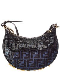 FENDI Fendi Fendigraphy Small Leather Hobo Bag
