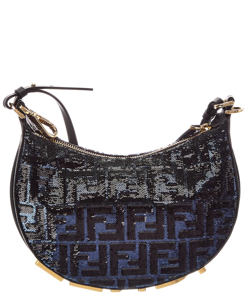 FENDI Fendi Fendigraphy Small Leather Hobo Bag