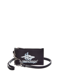 Balenciaga Balenciaga Cash Leather Card Case On Keyring