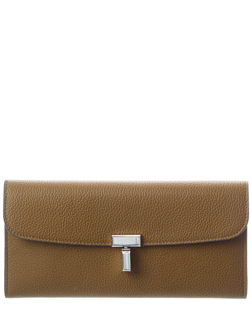 Toteme T-Lock Leather Continental Wallet