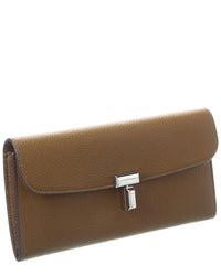 Toteme T-Lock Leather Continental Wallet
